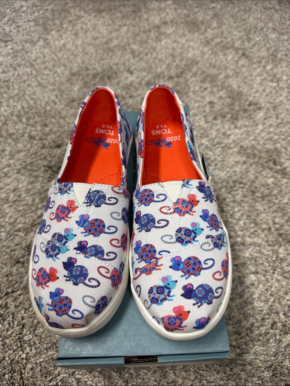 TOMS Alpargata Classic Bright White Year of the Rat Kids Youth